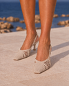 Tacco intrecciato Sahara – Beige nude