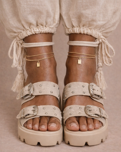 Desert Stud Sandal – Nude