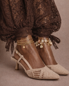 Sahara Woven Heel – Nude Beige