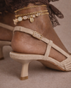 Sahara Woven Heel – Nude Beige