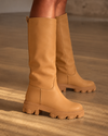 Soho Track High Boots – Camel