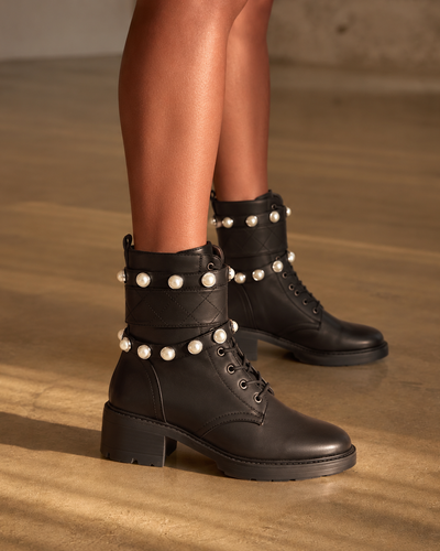 Bota Pearl Noir