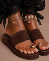 Golden Touch Flat Sandal – Brown