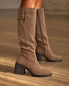 Savannah Buckle Boots – Taupe