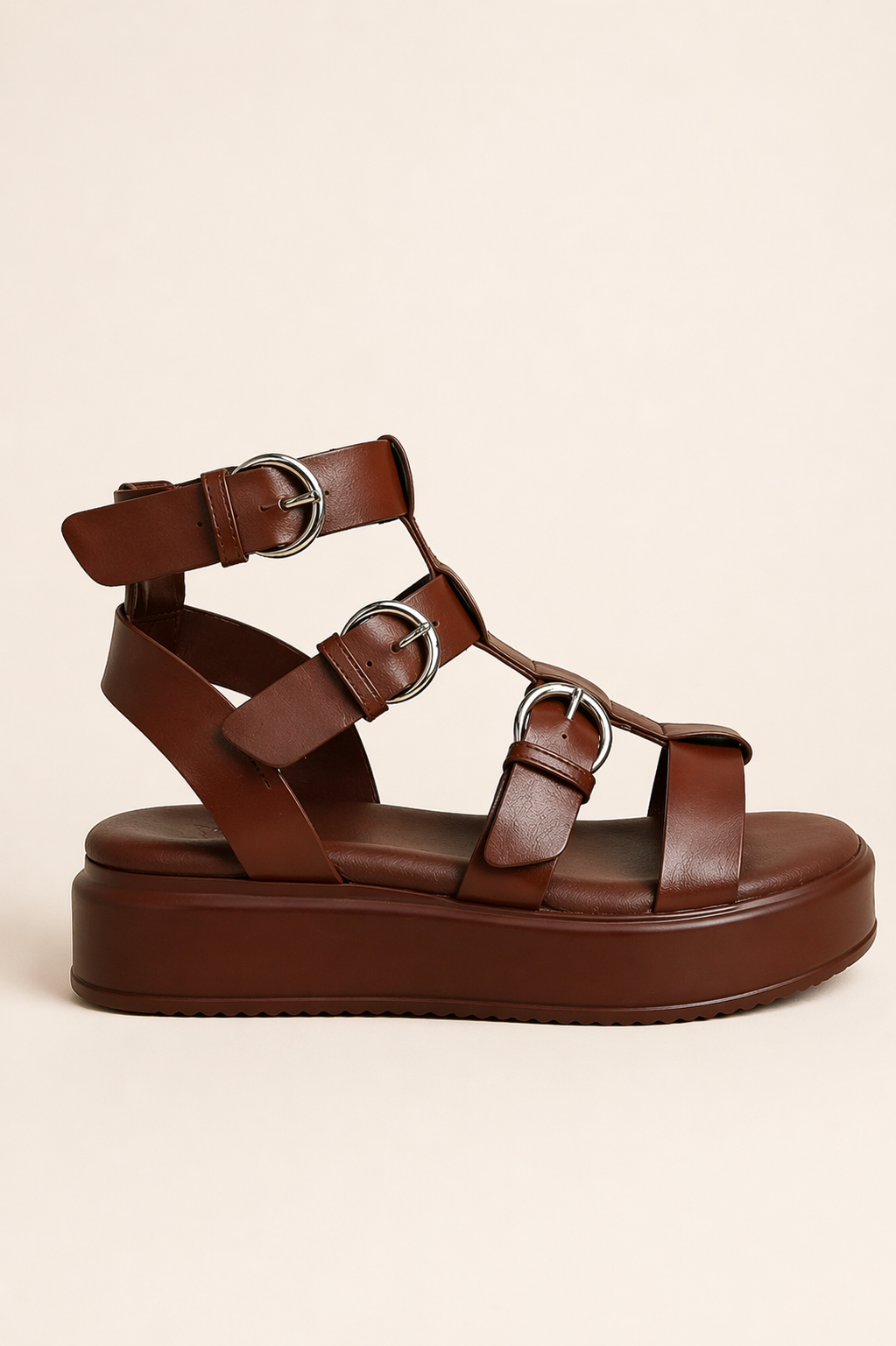 Gladiator Platform Sandal – Chocolate Brown