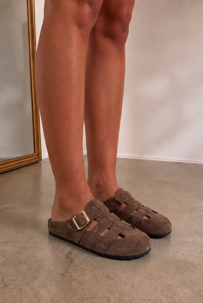 Chocolate Woven Clog