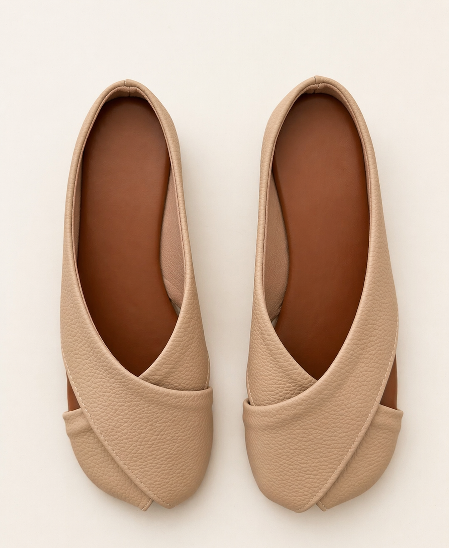 Sandalias cruzadas beige