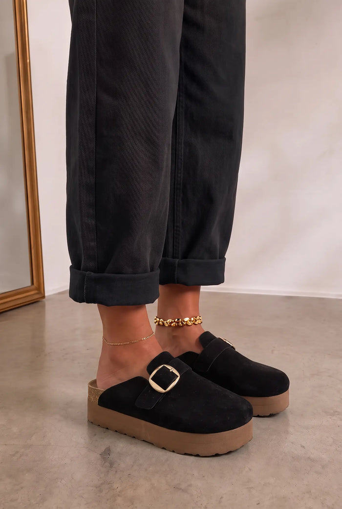 Mule Platform Noir Épure