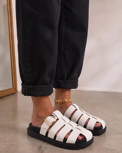 Sandalias Mule Reviera Luxe – Blancas