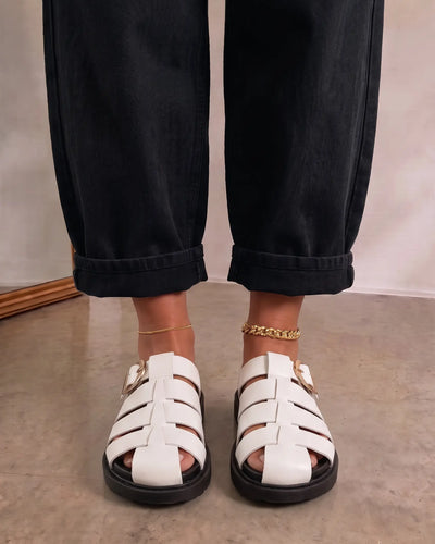 Sandalias Mule Reviera Luxe – Blancas