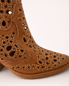 Bota western de ante calada con microbrillantes