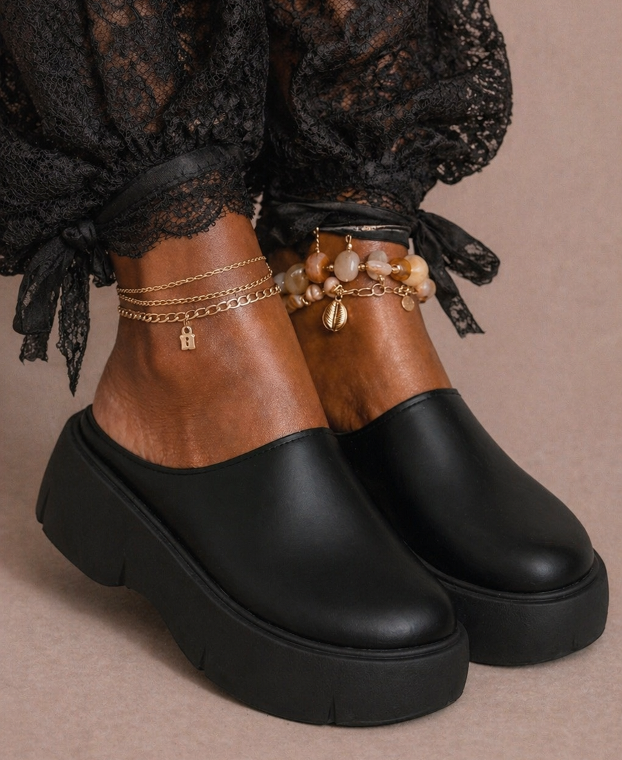 Minimal Platform Clog – Black Edition