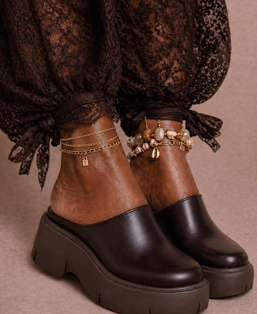 Chunky Platform Mule – Dark Brown