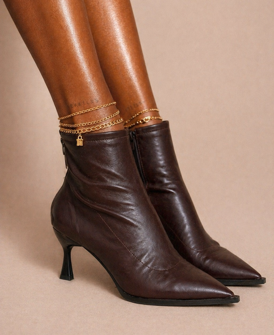 Bota Ankle  Salto Fino Elegance