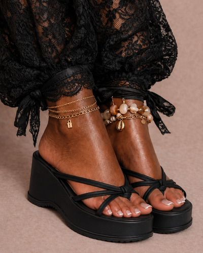 Sandália Plataforma Black Knot