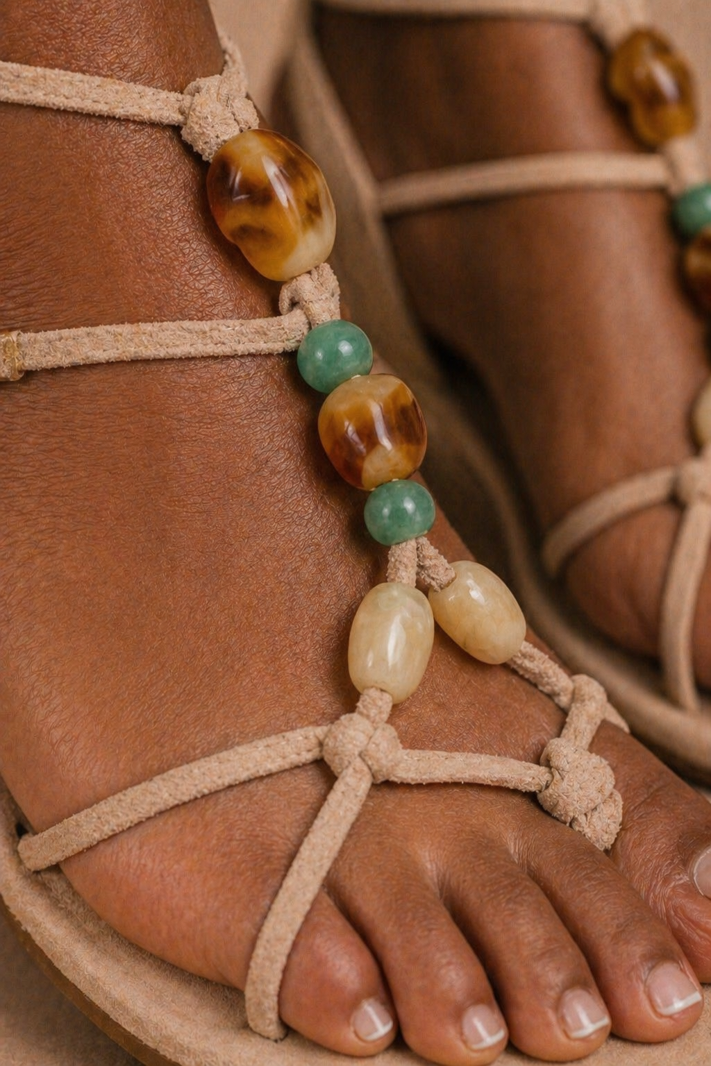 Boho Beads Nude – Amora Shoes
