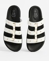 White Gold Strap Sandal