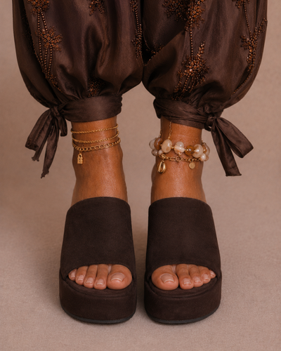 Mule Plataforma Velvet Mocha