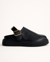 Mule Preto Buckle Urban Luxe