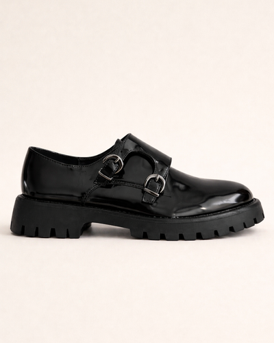 Sapato Preto Verniz Double
