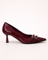 Bordeaux Verniz Double Buckle Luxe