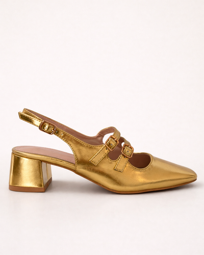 Dourado Block Heel Luxe