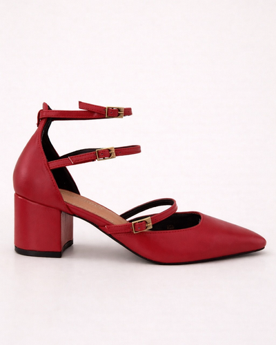 Vermelho Scarlet Block Heel Luxe