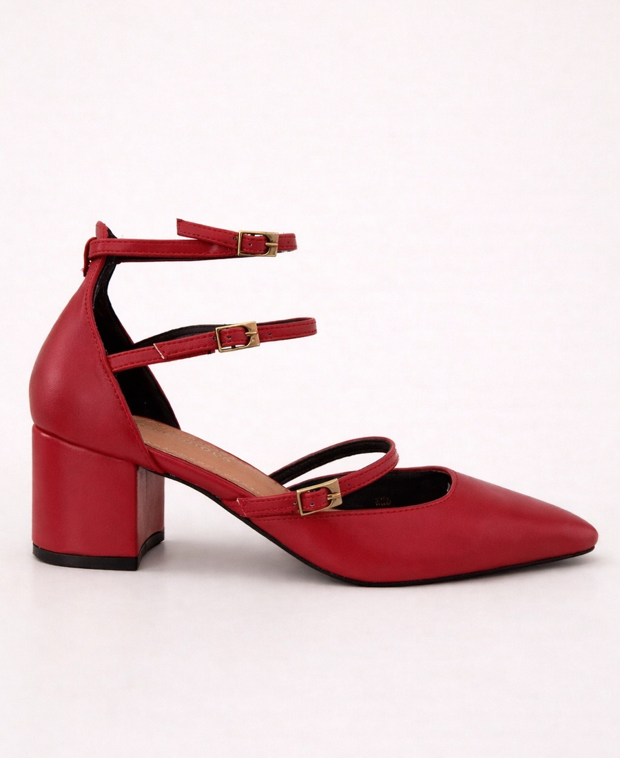 Vermelho Scarlet Block Heel Luxe