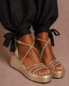 Noir Crystal Wedge