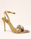 Nude Gold Chain Shoes – Crystal Glow