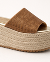 Strass Espadrille Platform Mule – Bronze Glow