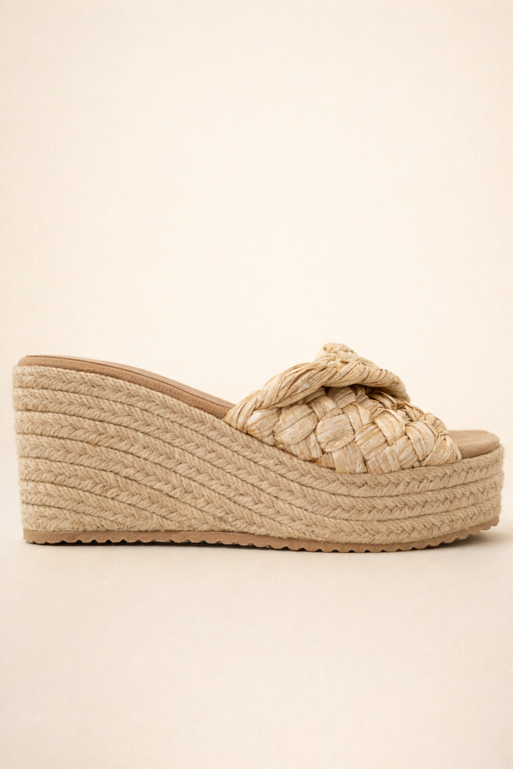 Natural Braided Wedge Mule – Raffia Espadrille