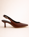 Sculpted Slingback Pump – Cognac Brown