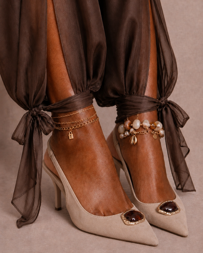 Amber Slingback Heel – Beige