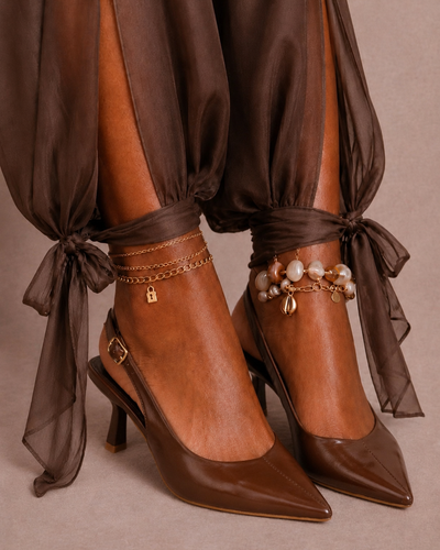 Sculpted Slingback Pump – Cognac Brown