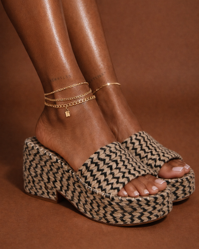 Woven Pattern Platform – Natural Contrast