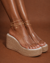 Clear Natural Espadrille Wedge
