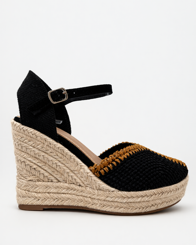 Riviera Black Espadrille