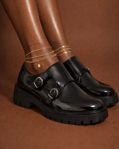 Sapato Preto Verniz Double