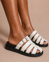Luna Luxe Slides – White