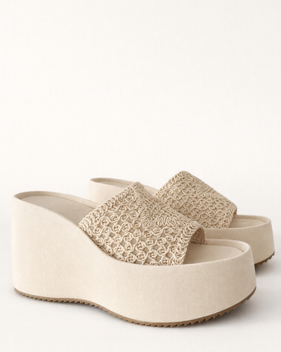 Cuña de crochet natural