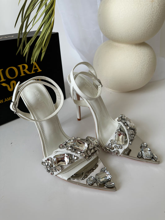 Sandale Blanche Cristal