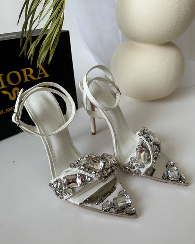 Sandalia Blanca Cristal
