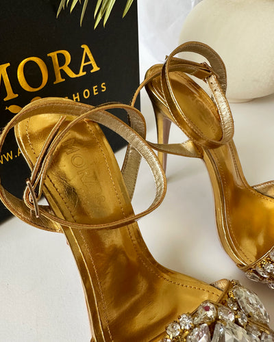 Sandalia Cristal Oro