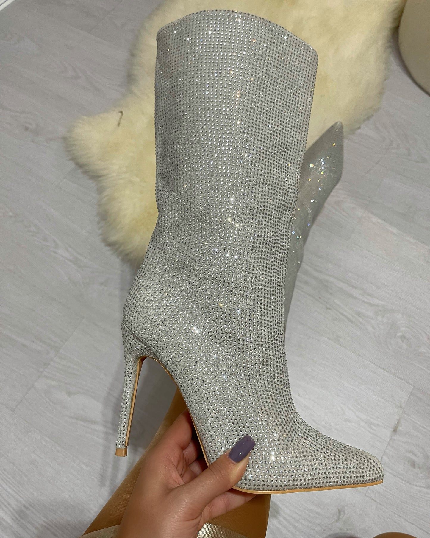 Bottes argentées Stassy